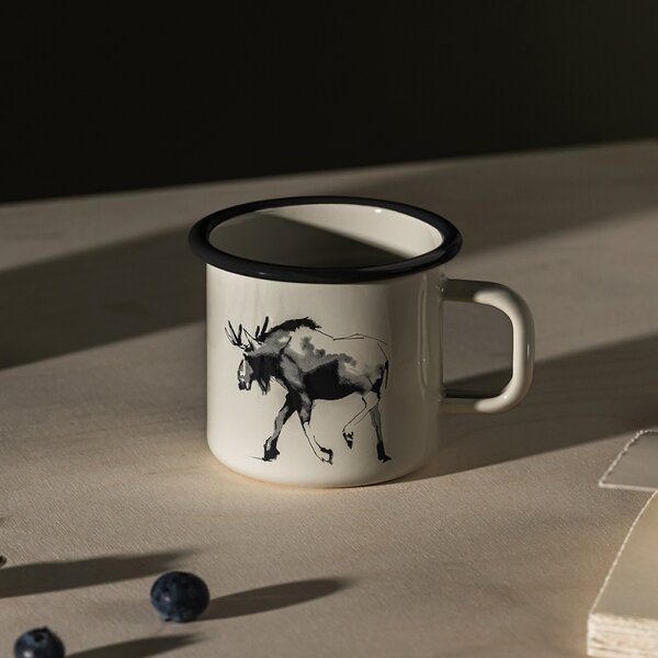 Muurla Hrnek Moose 0,37l, smalt / béžový