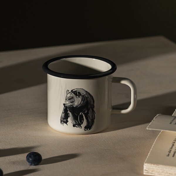 Muurla Hrnek Bear 0,37l, smalt / béžový