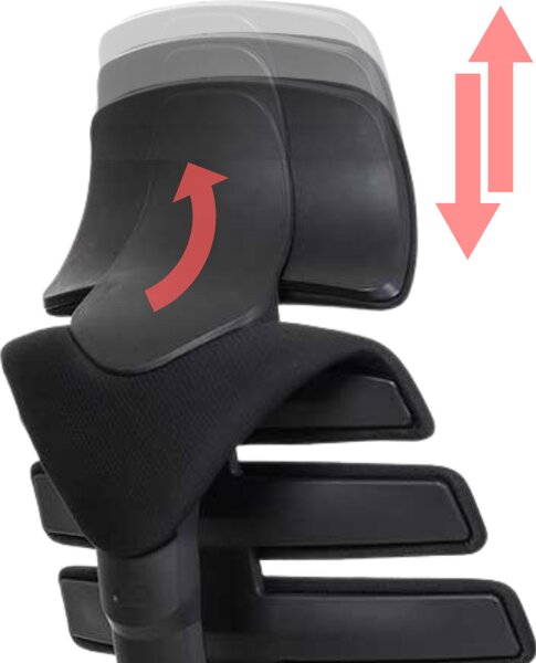 MERCURY Ergonomická kancelářská židle LOMAX - černá látka / nosnost 150 kg