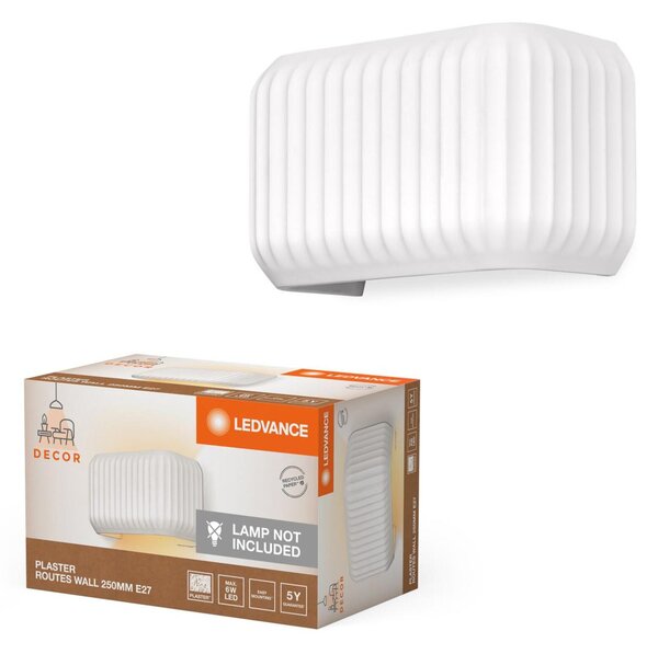 LEDVANCE nástěnné svítidlo Plaster Routes 250 1xE27 bílé 4058075841222