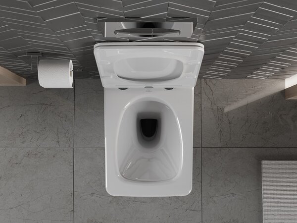 Mexen Vera, závěsné WC Rimless 51 x 36 cm s pomalu padajícím sedátkem z duroplastu, bílá, 30164000