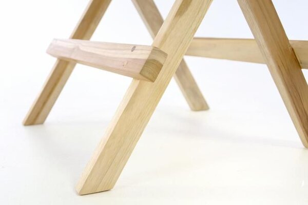 Skládací zahradní stolek DIVERO - týkové dřevo neošetřené - 50 cm