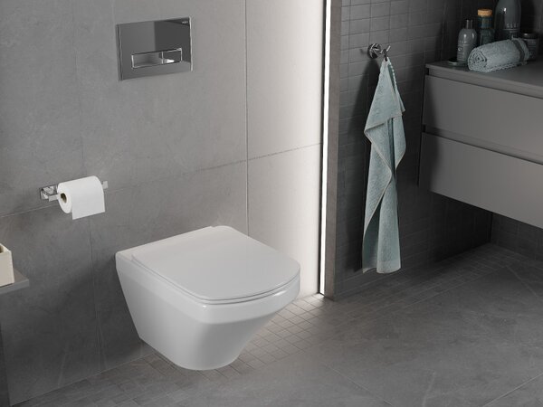 Mexen Vito, závěsné WC Rimless 54,5 x 37 cm s pomalu padajícím sedátkem z duroplastu, bílá, 30174000