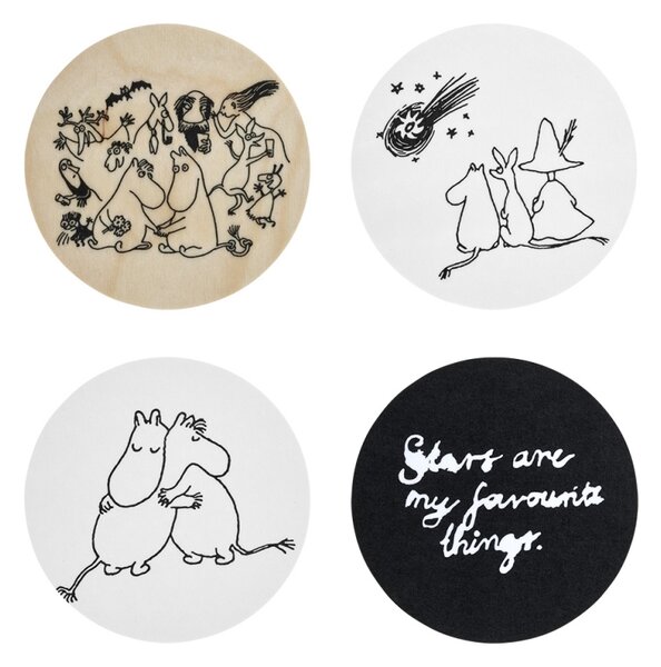 Muurla Set podtácků Moomin , 4ks / 80. výročí