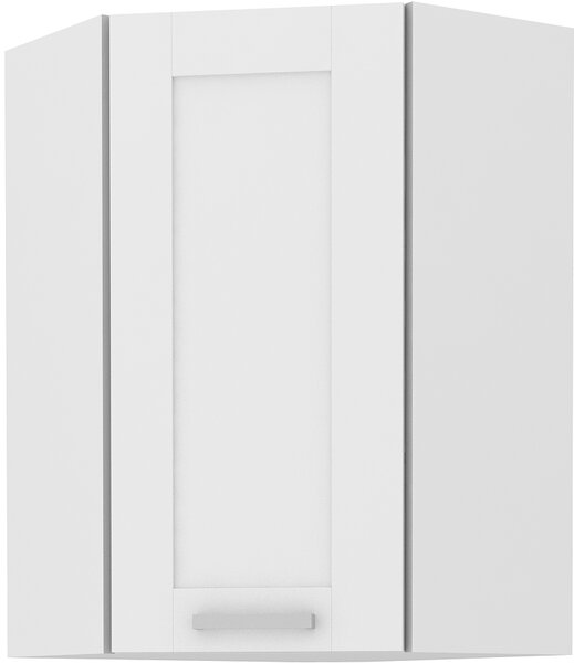 Horní rohová kuchyňská skříňka Lucid 58 x 58 GN 90 1F (bílá + bílá). Vlastní profesionální přeprava až k Vám domů 1041046