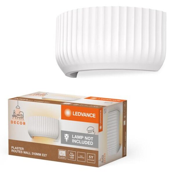 LEDVANCE nástěnné svítidlo Plaster Routes Up 310 1xE27 bílé 4058075841260