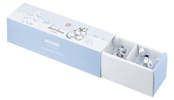 Muurla Set vánočních ozdob Moomin Let it snow 5cm / 4ks