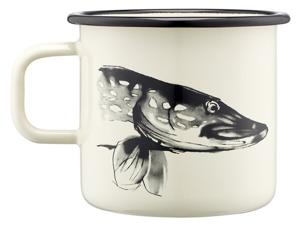 Muurla Hrnek Pike & Trout 0,55l, smalt / béžový