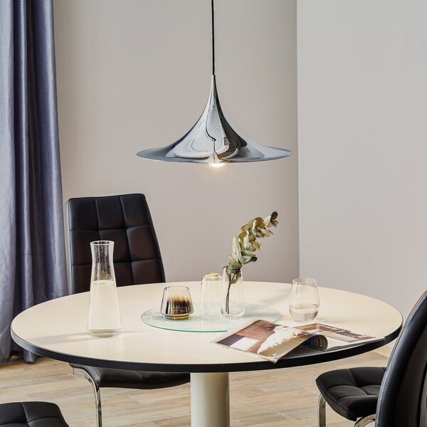 Závěsná svítidlo GUBI, Semi, stmívatelné, Metalická, Obývací pokoj, Kov, Design