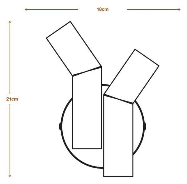 LEDVANCE nástěnné svítidlo Straw 2xE27 multicolor 4058075838840