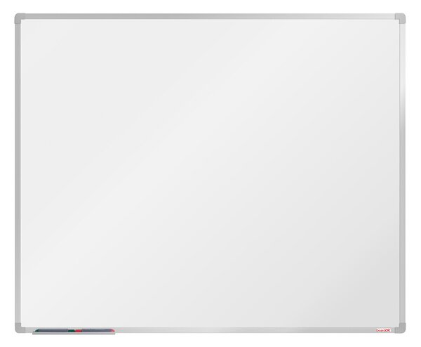 Bílá magnetická popisovací tabule boardOK, 1500 x 1200 mm, eloxovaný rám