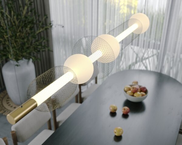MAXLIGHT P0593 - LED Lustr na lanku BORA LED/29W/230V bílá/černá