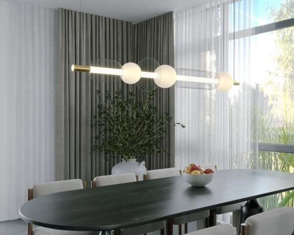 MAXLIGHT P0593 - LED Lustr na lanku BORA LED/29W/230V bílá/černá