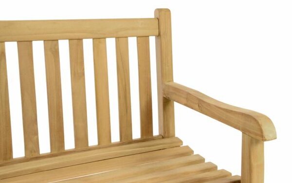 Zahradní lavice DIVERO - ošetřené týkové dřevo - 130 cm