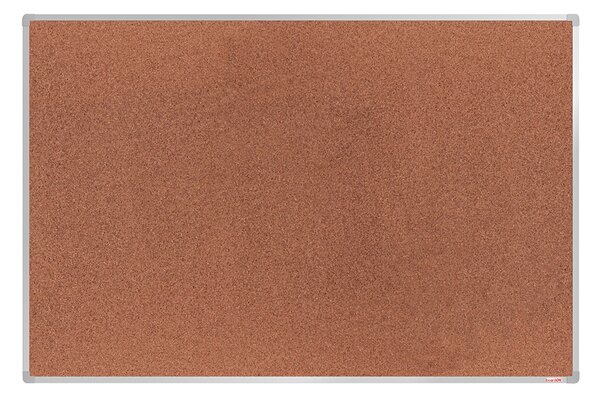 Korková nástěnka boardOK v hliníkovém rámu, 1800 x 1200 mm, eloxovaný rám