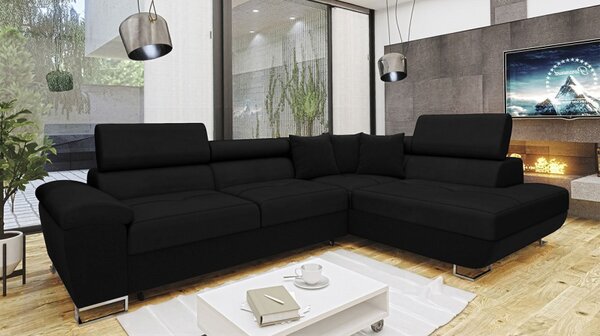 Rohová sedací souprava Alvin, Potah: Muna 14 + Uttario Velvet 2980 + Muna 14, Strana: pravá 5903211145858