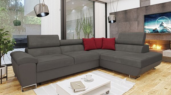 Rohová sedací souprava Alvin, Potah: ekokůže Soft 029 + Uttario Velvet 2971 + Kronos 02, Strana: pravá 5903211146015