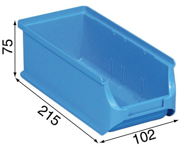 Plastové boxy PLUS 2L, 102 x 215 x 75 mm, modré, 20 ks