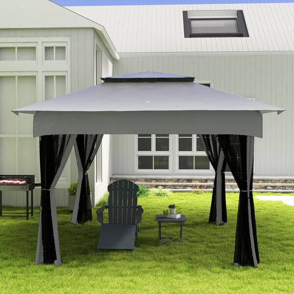 Outsunny gril na dřevěné uhlí pro kempování s grilovací mřížkou a rotisérií, skládací, přenosný, zahradní BBQ, nerezová ocel + kov, černý, 118 x 32 x