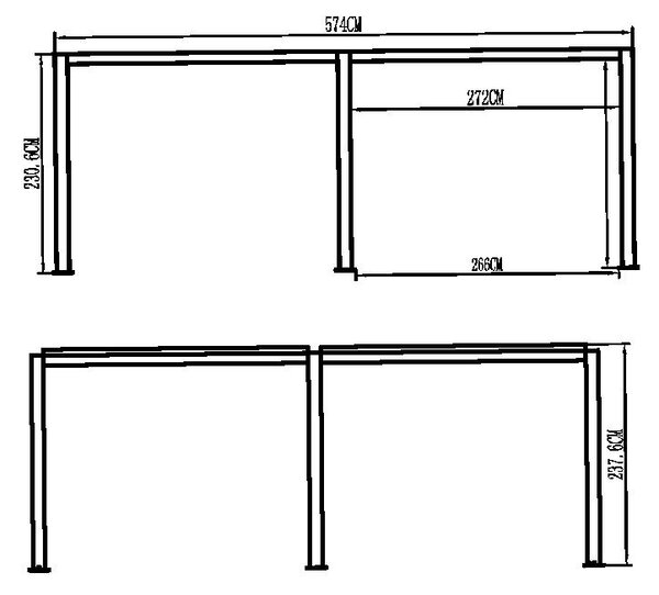 Hliníková bioklimatická pergola s lamelami 5.8 x 3 M