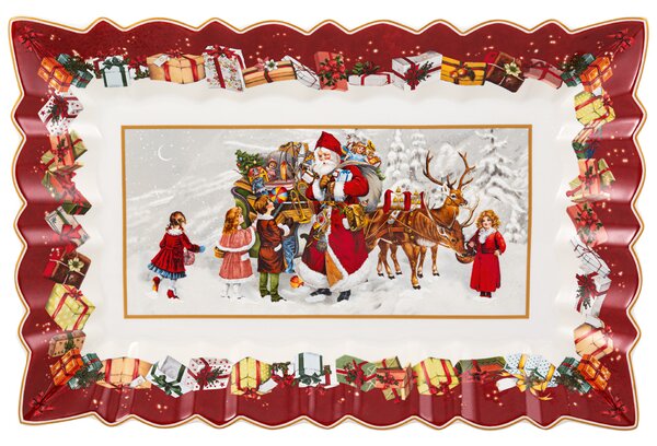 Villeroy&Boch Villeroy & Boch Toy's Fantasy hluboký podnos Santa s dětmi, 35x23 cm