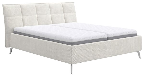 ČALOUNĚNÁ POSTEL, 180/200 cm, krémová Welnova - Postele s úložným prostorem