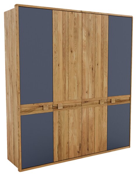 ŠATNÍ SKŘÍŇ, divoký dub, antracitová, dub artisan, divoký dub, 206/225/58 cm Linea Natura - Šatní skříně
