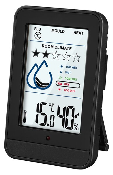 Livarno® Bezdrátová meteostanice s funkcí výstrahy (černá) (100396562002)