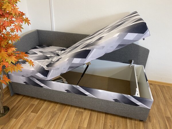 Polohovací válenda TURINA šedá, 90x200cm