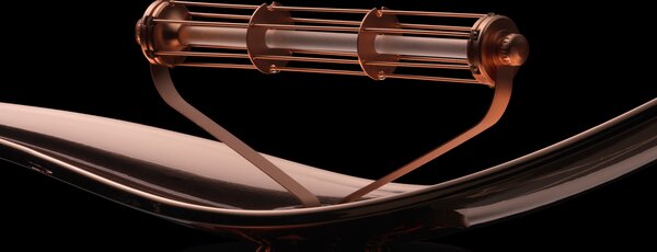 Ambientec Cachalot Clear, bateriová lampička z čirého akrylu, LED 2000K dotykové stmívání, délka 28,5cm, IP43