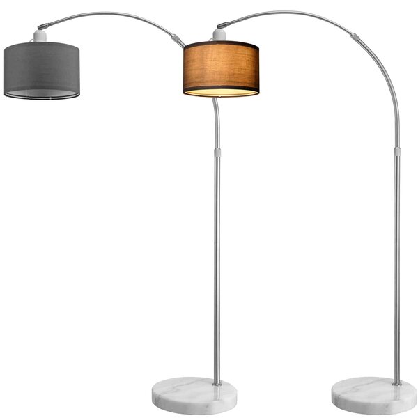 Deuba Oblouková stojanová lampa s mramorovou základnou
