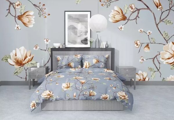 Stanex povlečení krep magnolie zlatá (LS374) 140x200, 70x90 cm