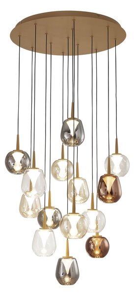 Mantra 8935 Andromeda, zlaté závěsné svítidlo LED 14x5W 3000K bez stínidel, průměr 60cm