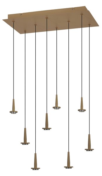 Mantra 8934 Andromeda, zlaté závěsné svítidlo LED 8x5W 3000K bez stínidel, 30 x 50cm