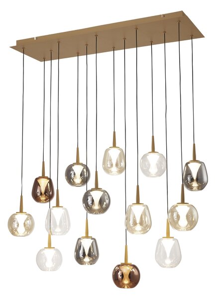 Mantra 8936 Andromeda, zlaté závěsné svítidlo LED 14x5W 3000K bez stínidel, 30 x 90cm