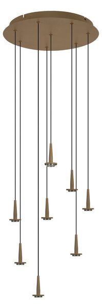Mantra 8933 Andromeda, zlaté závěsné svítidlo LED 8x5W 3000K bez stínidel, průměr 40cm