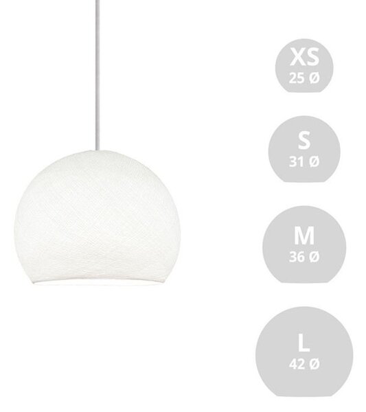 Polyesterové stínidlo Dome Barva: bílý polyester, Velikost: XS - Ø 25cm