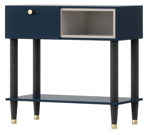 Konzolový stolek INCLUDO, 80x75x40, modrá/bílá