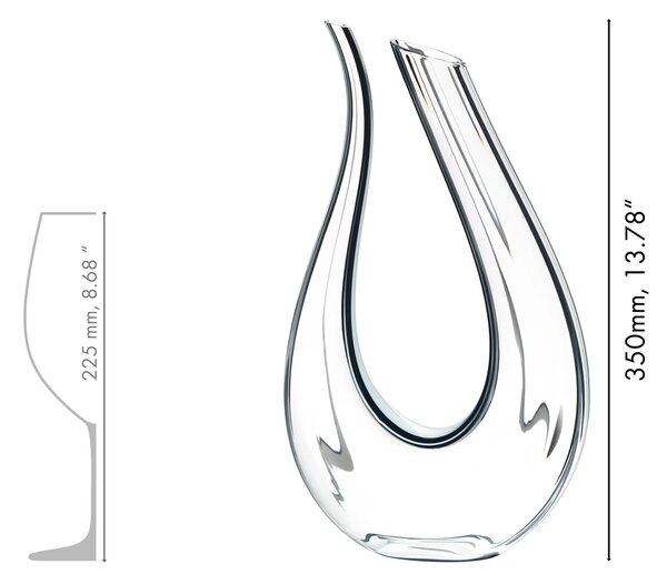 Dekantér Riedel Amadeo Fatto a Mano black/white/black, křišťálová karafa 1500 ml 1756-00