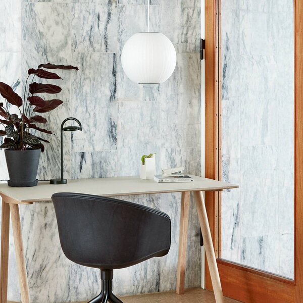 HAY Nelson Ball Bubble závěsná lampa S Ø 32,5 cm, stmívatelný, Bílá / opál, Obývací pokoj / jídelna, Plast, Design