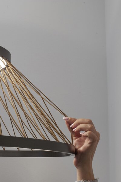 Mantra 8949 Spider, šedé závěsné svítidlo LED 43W 3000K, průměr 60cm