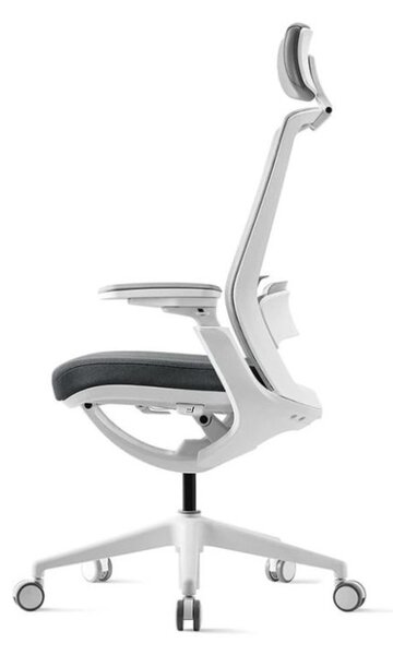 Kancelářská ergonomická židle ROLY WHITE - síťovina Černá