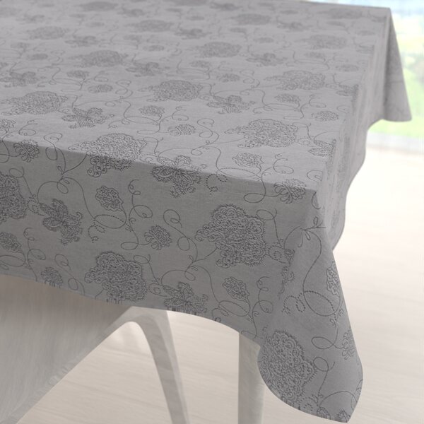 Biante Teflonový čtvercový ubrus TF-083 Květované ornamenty na šedém 40x40 cm