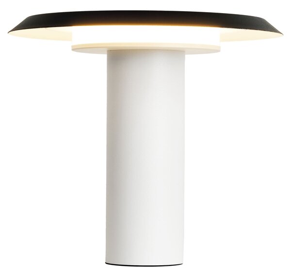 Mantra 9004 Tina, černobílá stolní lampa LED 12W 3000K, průměr 28cm