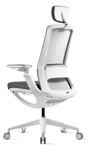 Kancelářská ergonomická židle ROLY WHITE - síťovina Černá