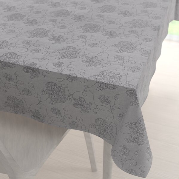Biante Teflonový obdélníkový ubrus TF-083 Květované ornamenty na šedém 60x100 cm