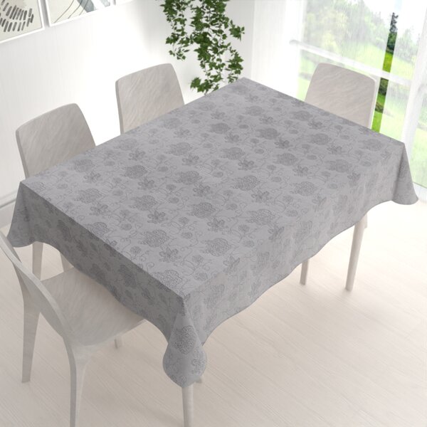 Biante Teflonový obdélníkový ubrus TF-083 Květované ornamenty na šedém 60x100 cm