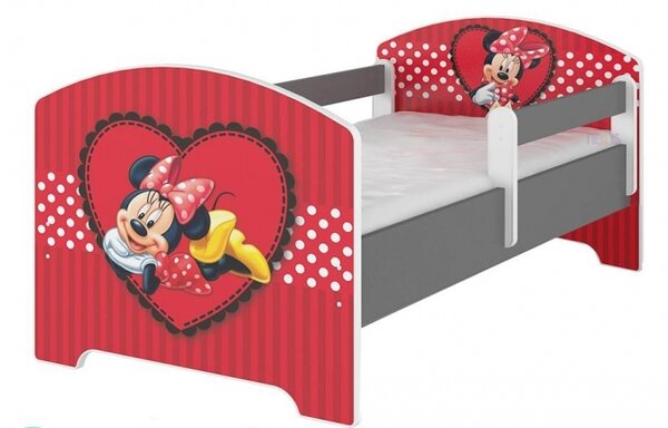 BabyBoo Dětská postel Disney - Minnie Srdíčko - včetně zábran