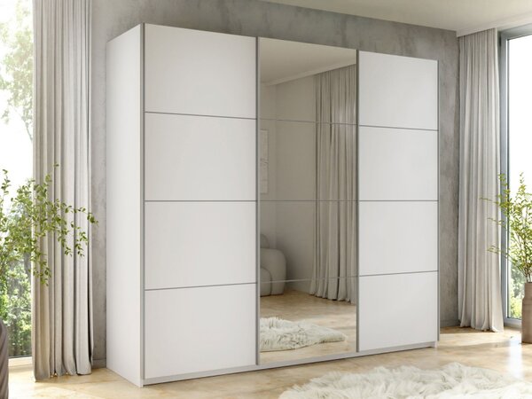 Posuvná šatní skříň Artemon 250, Barva: bílá 5903211348754