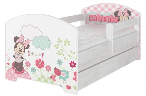 BabyBoo Dětská postel Disney s šuplíkem, 160x80 - Minnie